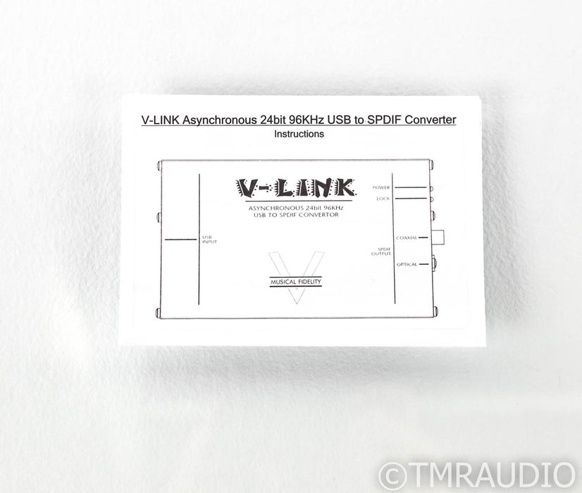 Musical Fidelity V-Link USB to S/PDIF Converter; D/D Converter