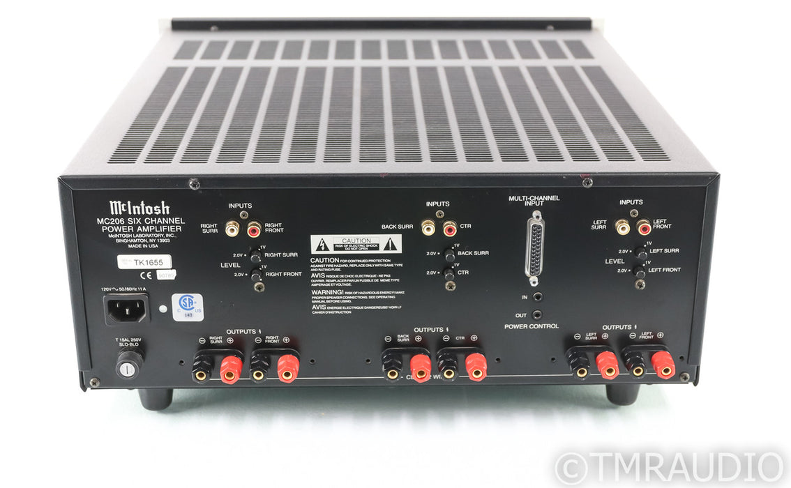 McIntosh MC206 6 Channel Power Amplifier; MC-206