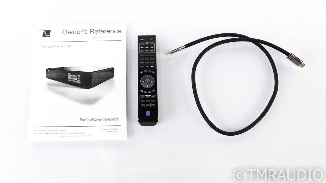PS Audio PerfectWave CD Transport; PWT; Silver; Remote (Newer Drive Installed)