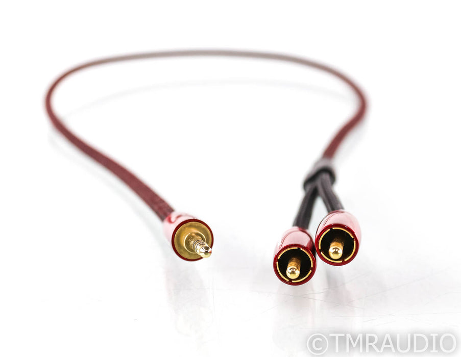 AudioQuest Golden Gate 1/8" to Dual RCA Y-Splitter Cable; .5m Interconnect