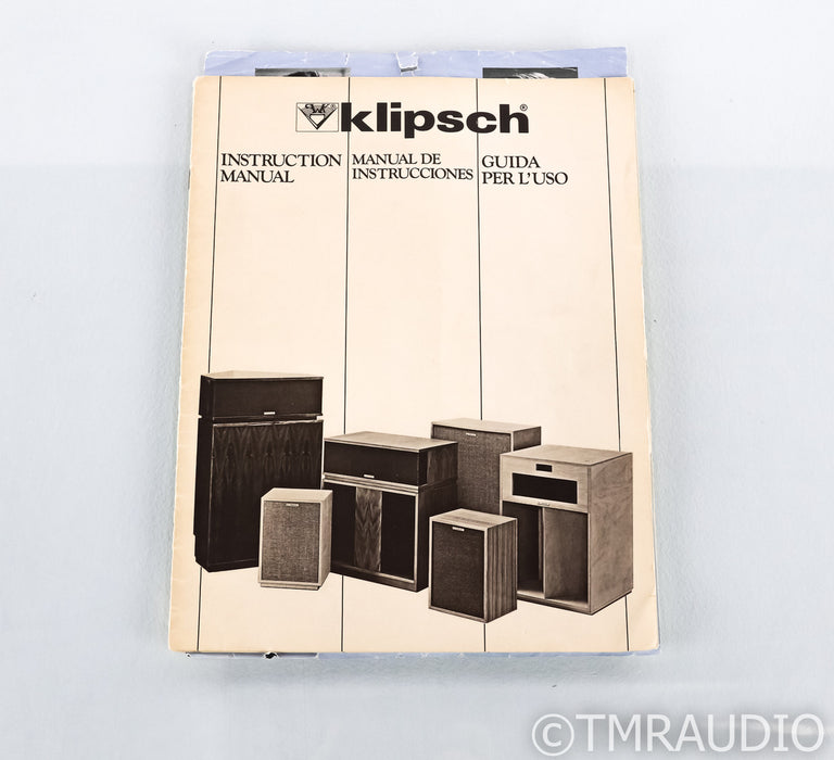 Klipsch Heresy II Signature Vintage Speakers