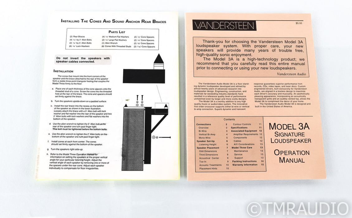 Vandersteen 3A Signature Floorstanding Speakers