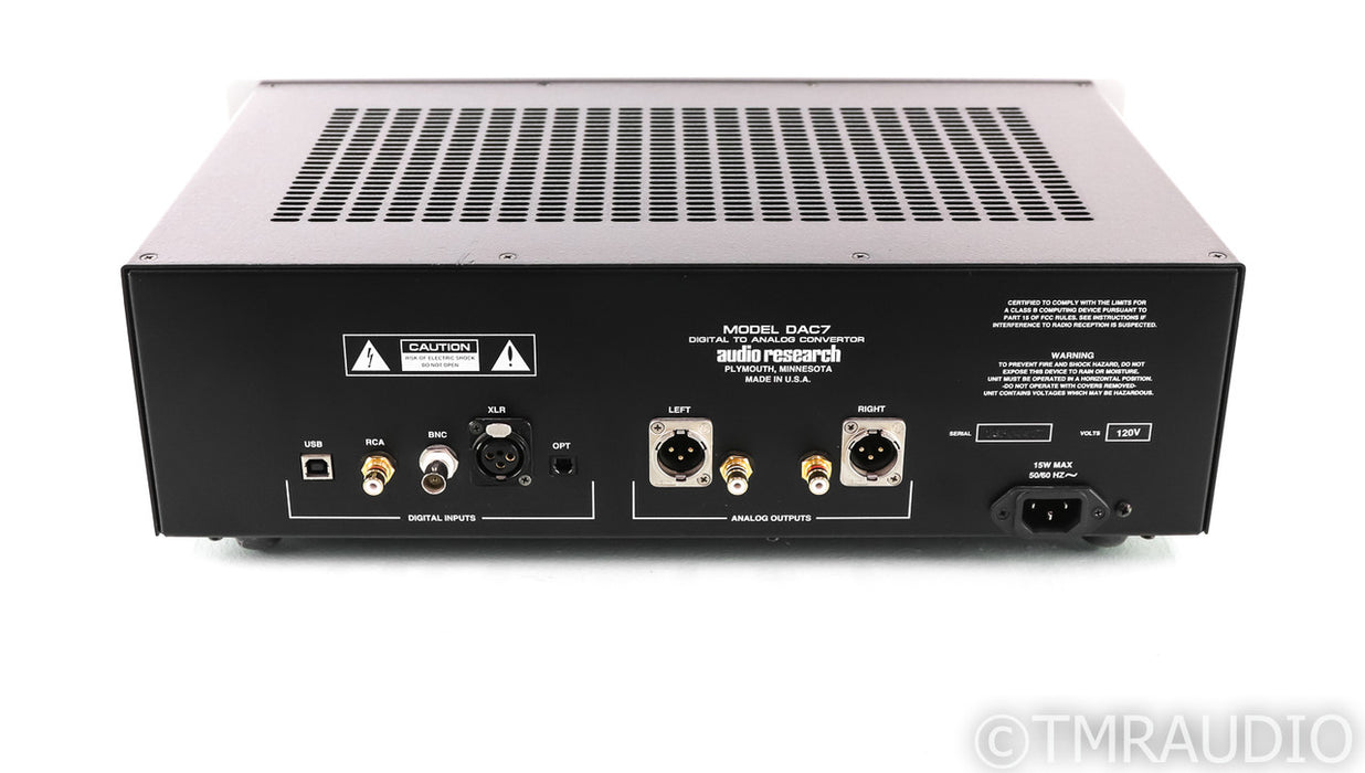Audio Research DAC7 D/A Converter; DAC 7; Remote