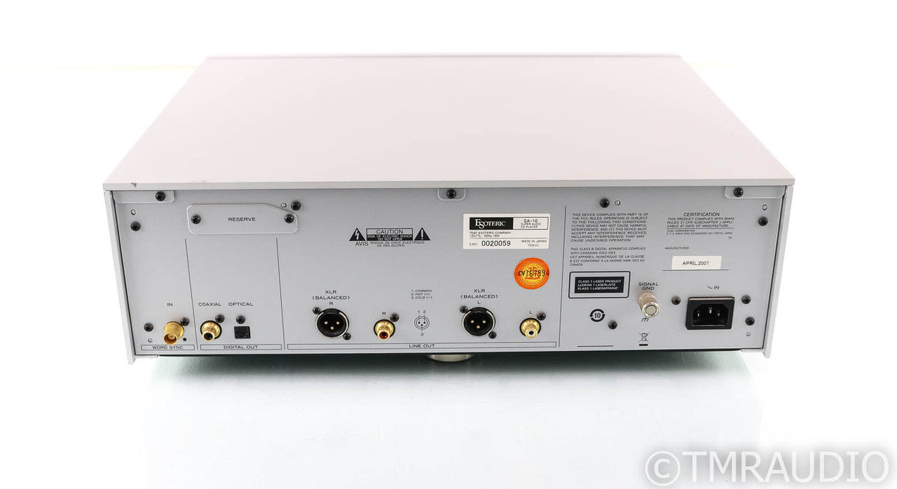 Esoteric SA-10 CD / SACD Player; SA10 (No Remote)