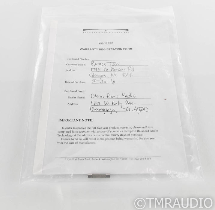 BAT VK-225SE Stereo Power Amplifier; VK225SE; Balanced Audio Technology