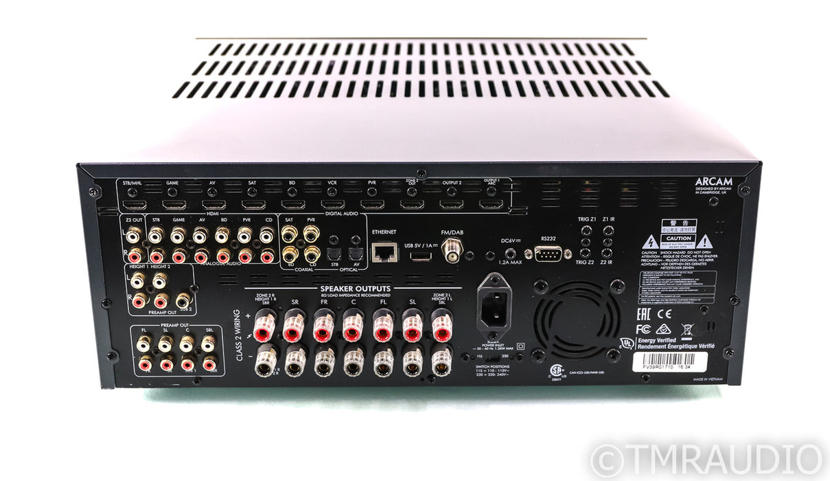 Arcam FMJ AVR390 7.2 Channel Home Theater Receiver; AVR-390; Remote; 4K UHD
