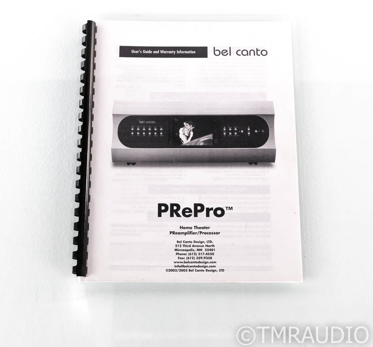 Bel Canto PRePro 7.1 Channel Home Theater Processor