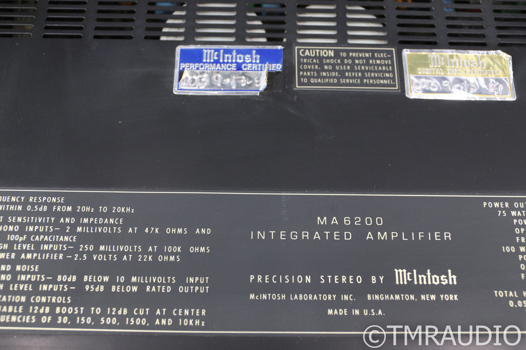 McIntosh MA6200 Vintage Stereo Integrated Amplifier