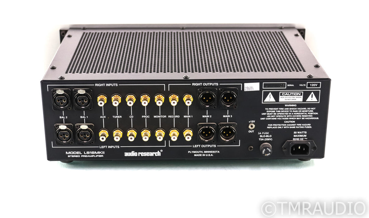 Audio Research LS16 MKII Stereo Tube Preamplifier; LS-16 Mark 2; Silver; Remote