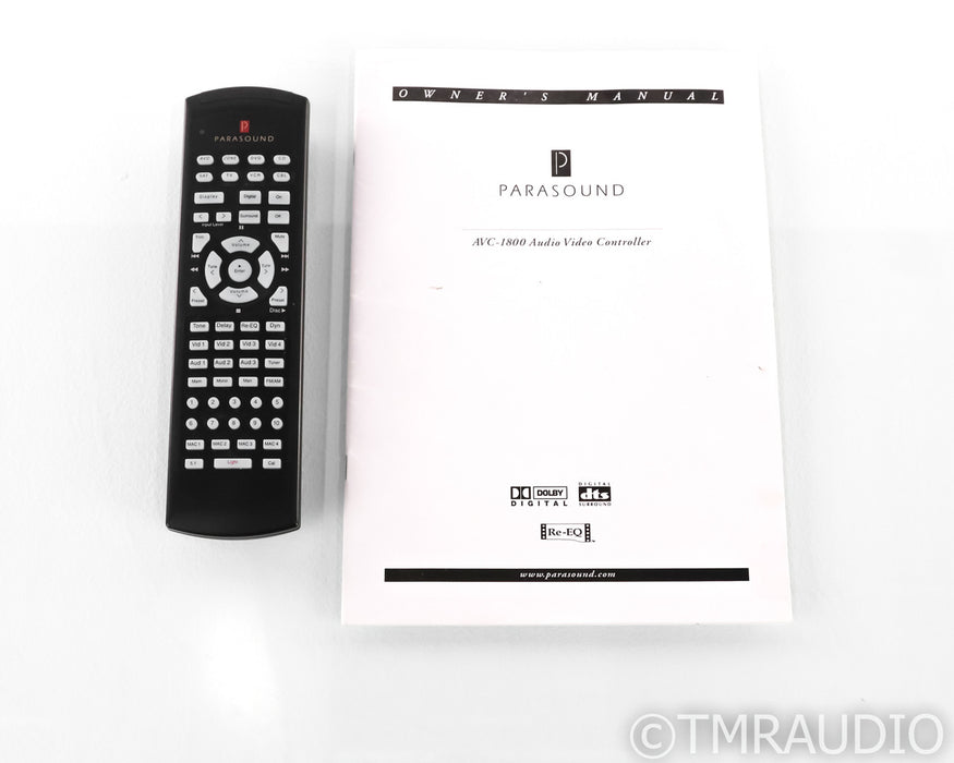 Parasound AVC-1800 5.1 Channel Home Theater Processor; AVC1800; Remote