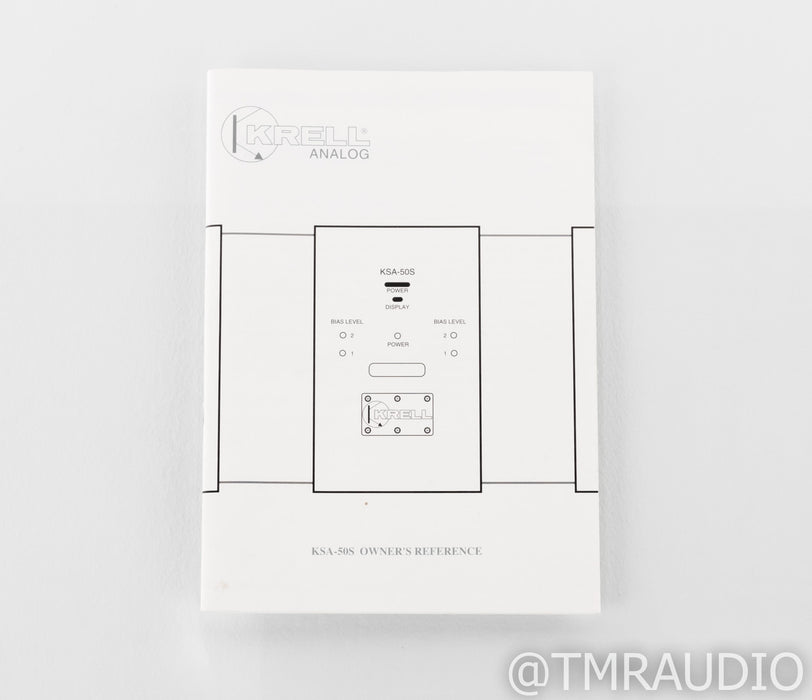 Krell KSA-50S Stereo Power Amplifier; KSA50S