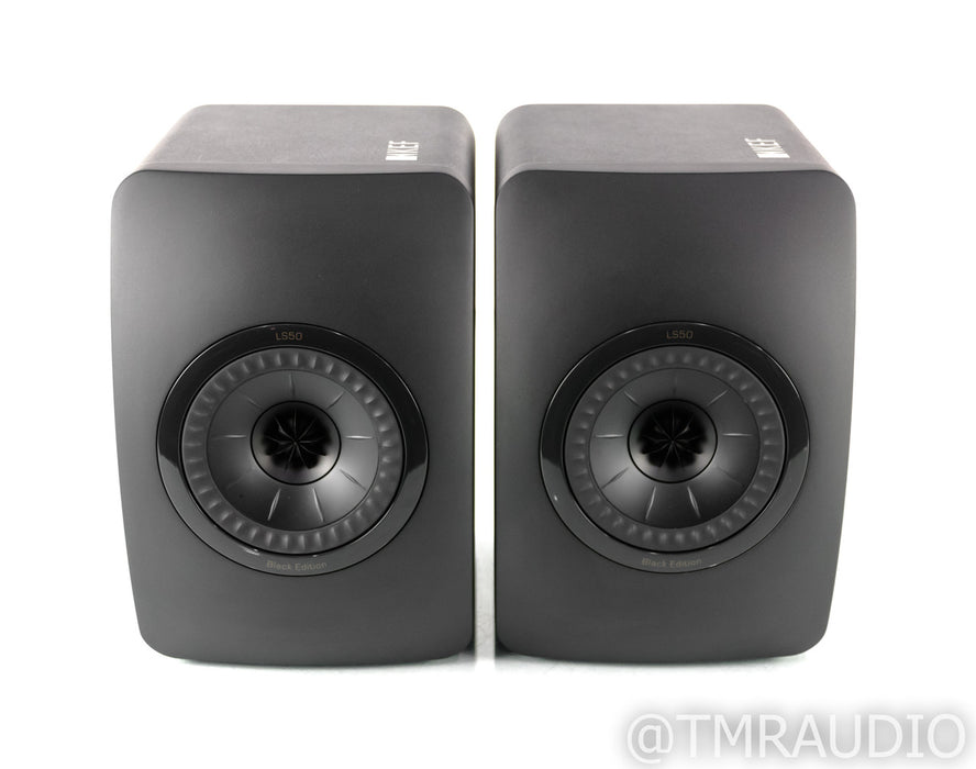 KEF LS50 Black Edition Bookshelf Speakers; All Black Pair; LS-50