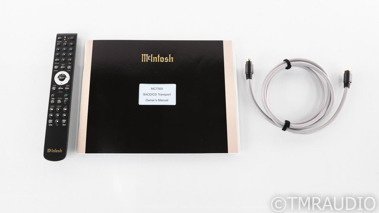 McIntosh MCT500 SACD / CD Transport; MCT-500; Remote; Low Hours