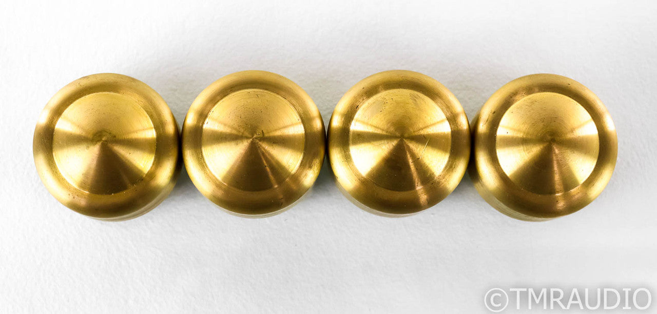 Mapleshade Thread-On Radiused Low Heavyfeet Brass Footers; Set of 4