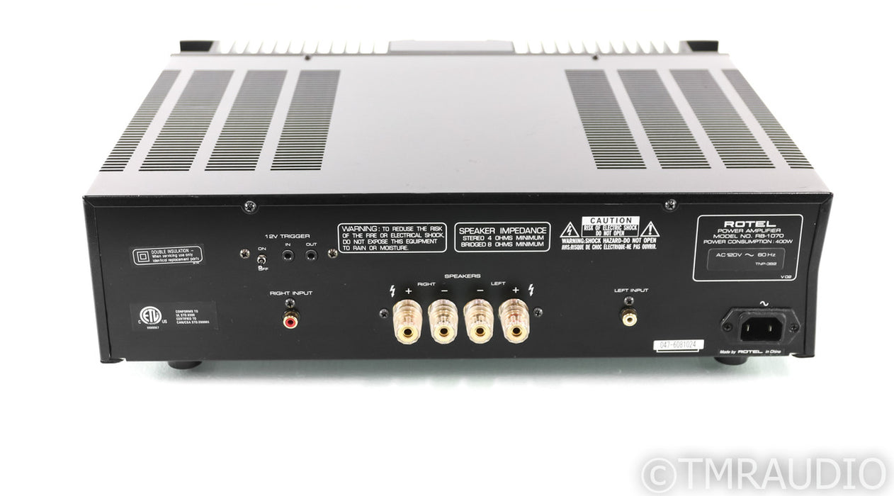 Rotel RB-1070 Stereo Power Amplifier; RB1070