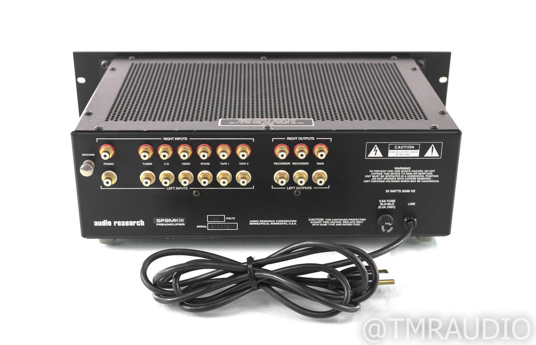 Audio Research SP9 MkIII Stereo Tube Preamplifier; SP-9 Mark 3; MM Phono; Black