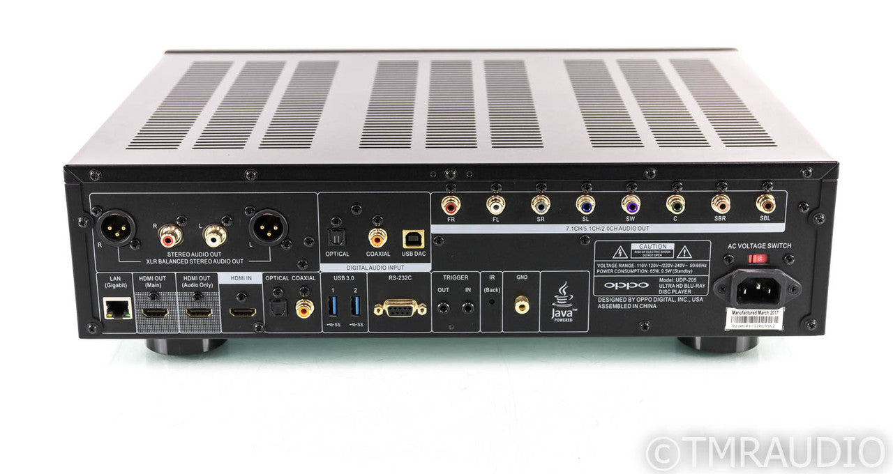 Oppo UDP-205 Universal Blu-Ray Player; UDP205; 4K UHD; HDR; Remote