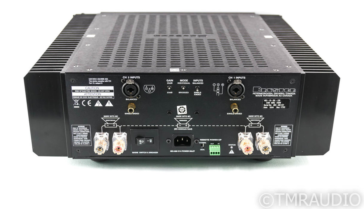 Bryston 4B3 Stereo Power Amplifier; Silver; 4B Cubed