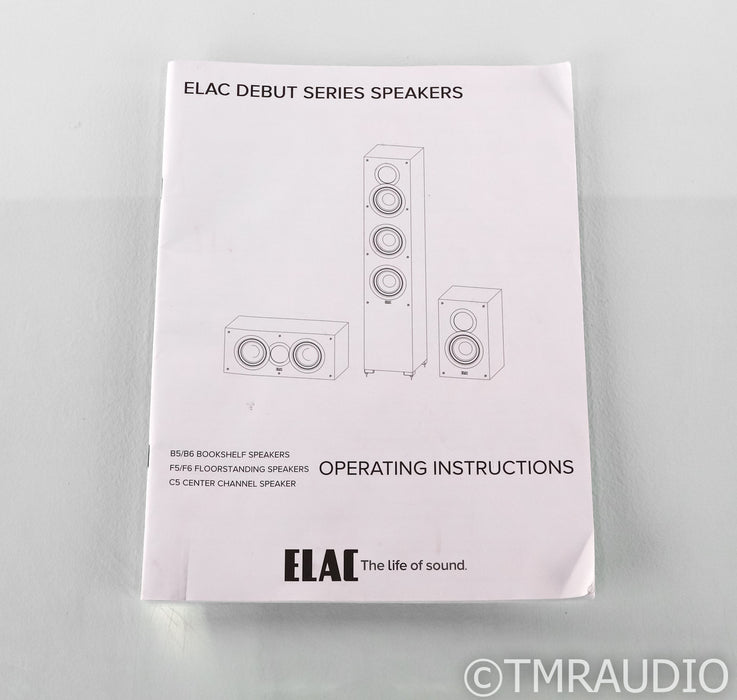 ELAC Debut B6 Bookshelf Speakers; Walnut Pair; DB61