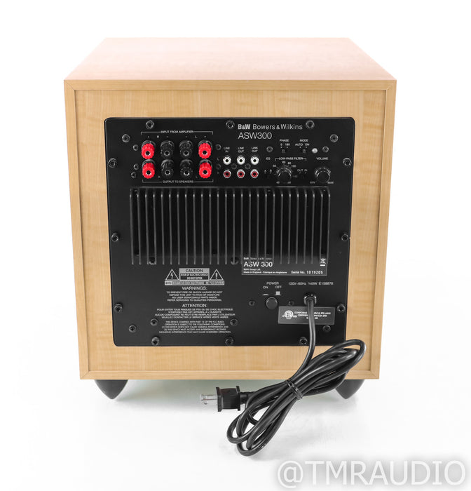 B&W ASW300 8" Powered Subwoofer; ASW 300; Maple