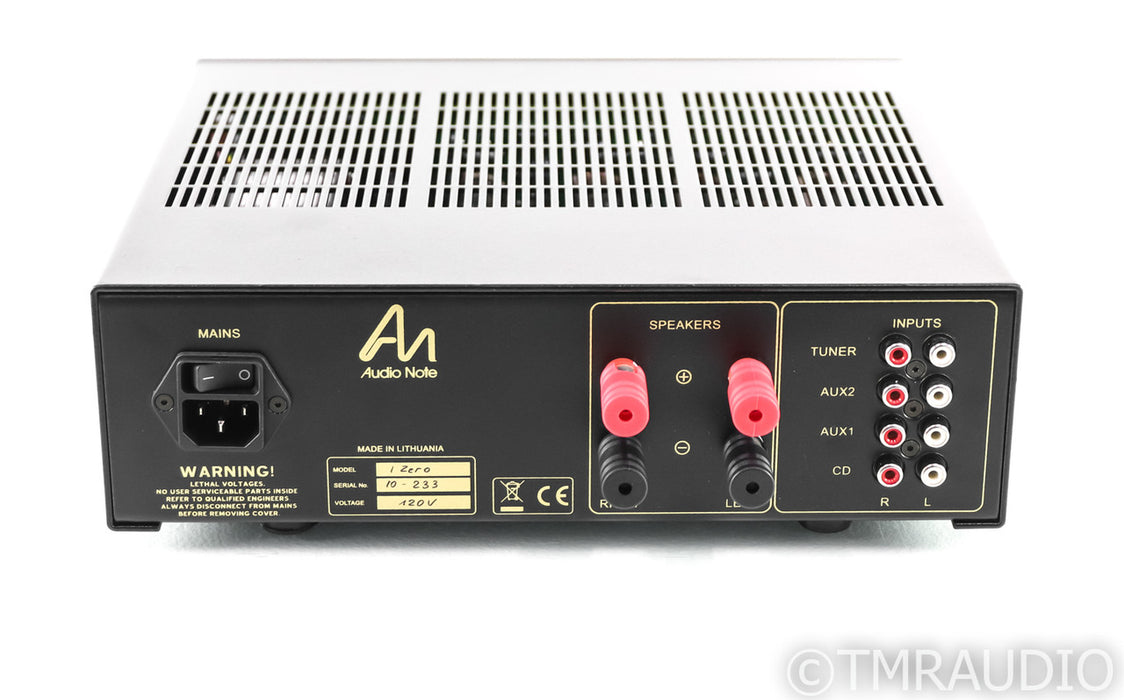 Audio Note I Zero Stereo Tube Integrated Amplifier; IZero (Low Hours, Mint)