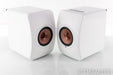 KEF LS50W Wireless Bookshelf Speakers; Gloss White / Copper Pair; LS-50