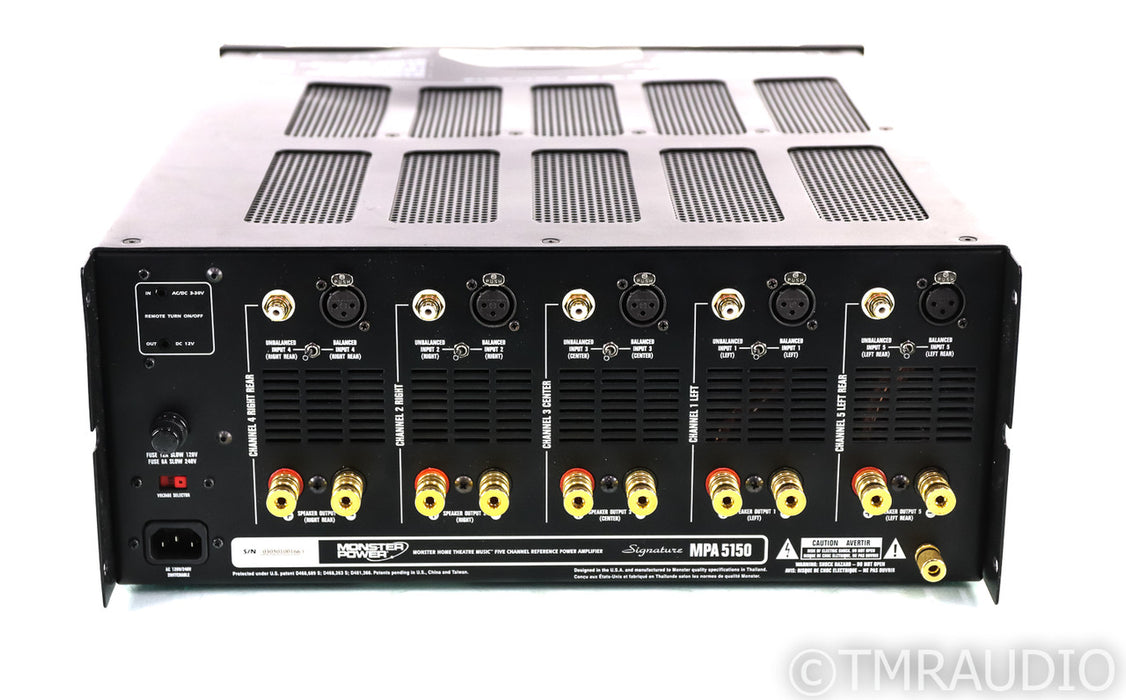 Monster Power Signature MPA5150 5-Channel Power Amplifier; AS-IS (Broken Meters)