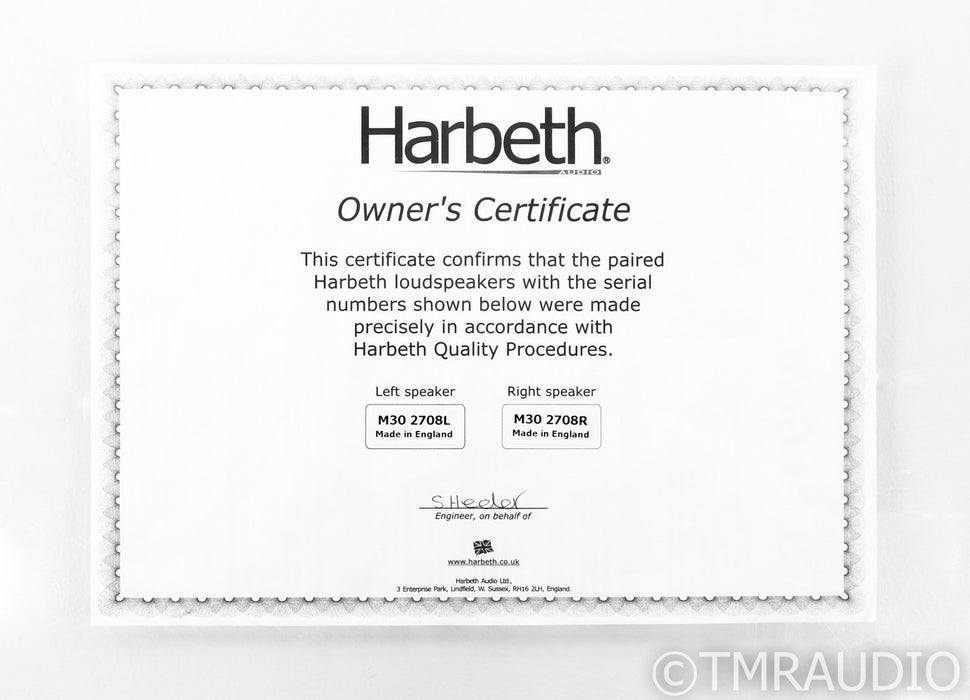 Harbeth Monitor 30 Bookshelf Speakers