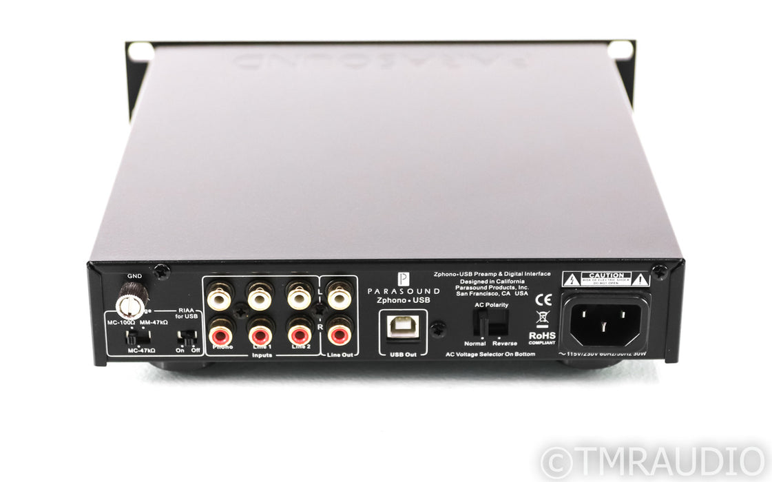 Parasound ZPhono USB MM / MC Phono Preamplifier; A/D Converter (1/0)