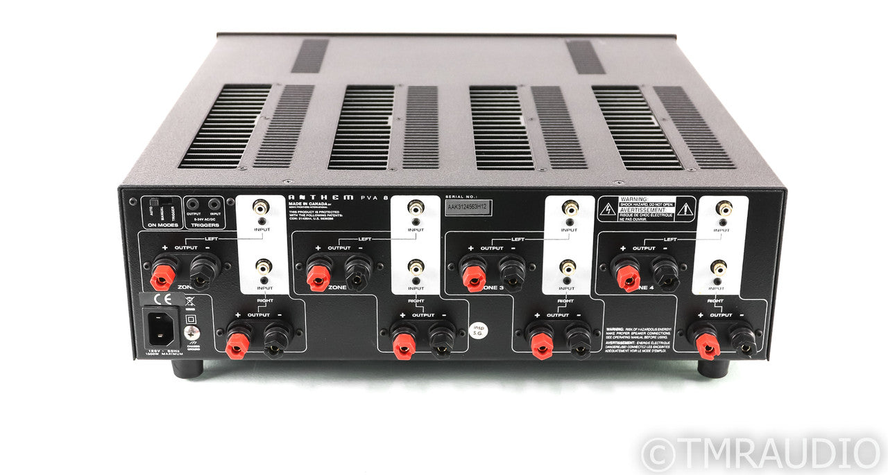 Anthem PVA-8 8 Channel Power Amplifier; PVA8; Black