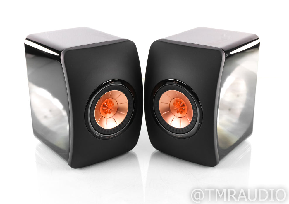 KEF LS50 Bookshelf Speakers; Black Pair; LS-50