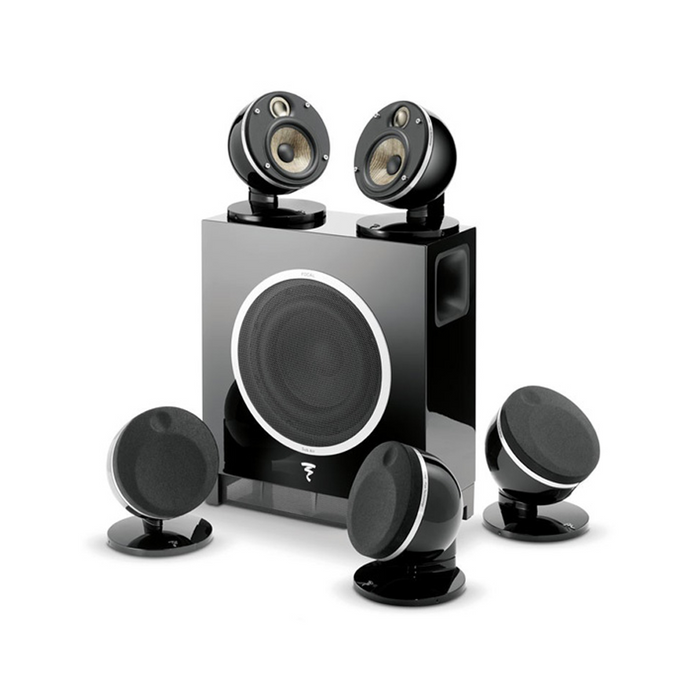 Focal Dome Flax Pack 5.1 Surround Sound Speaker Set; Black; Sub Air (New)