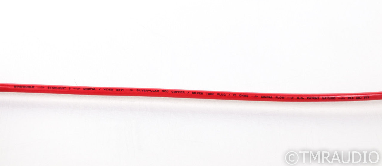 Wireworld Starlight 5 RCA Digital Coaxial Cable; Single 1m Interconnect