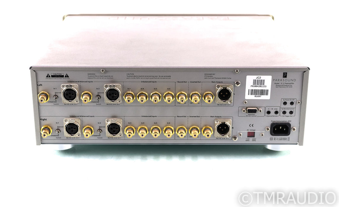Parasound JC2 Stereo Preamplifier; JC-2; Silver; Remote