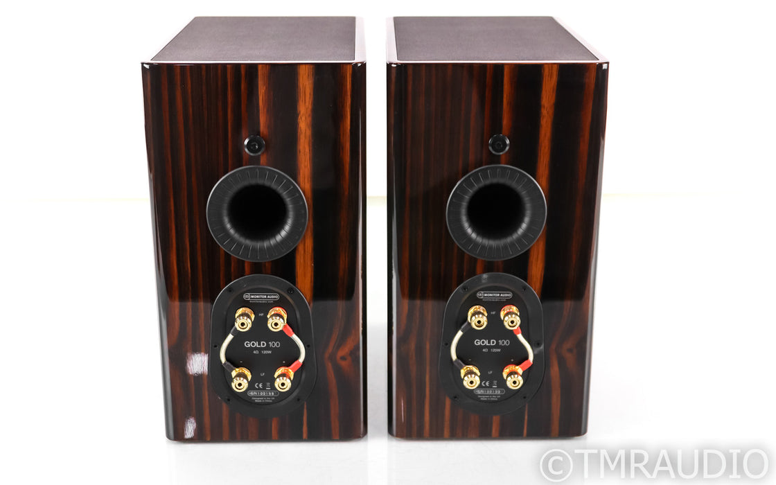 Monitor Audio Gold 100 5G Bookshelf Speakers; Piano Ebony Pair; 5th Gen