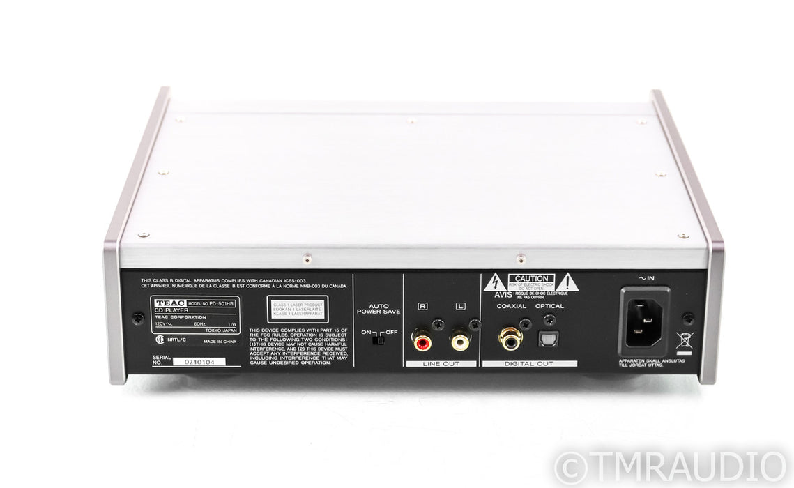Teac PD-501HR CD Player; PD501HR; Remote