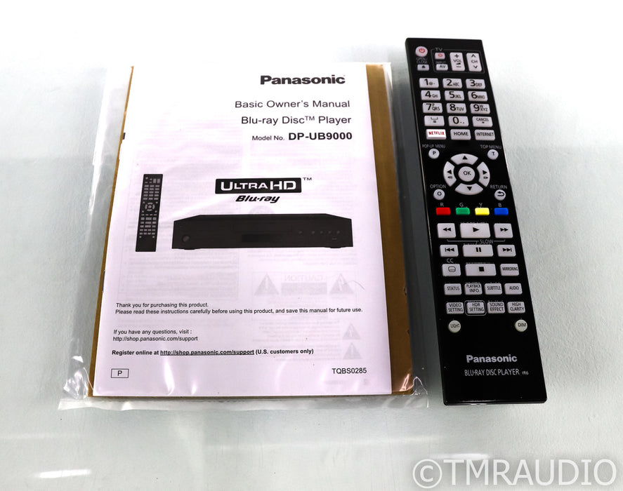 Panasonic DP-UB9000 4K Blu-Ray Player; DPUB90000; HDR; Dolby Vision; Remote