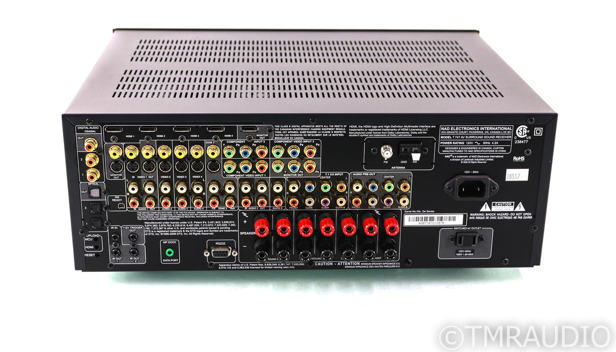 NAD T747 7.1 Channel Home Theater Receiver; T-747 (No Remote)