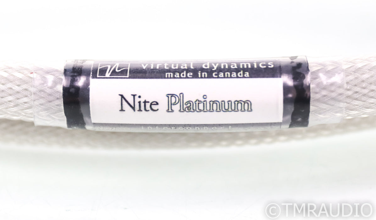 Virtual Dynamics Nite Platinum XLR Cables; 1m Pair Balanced Interconnects