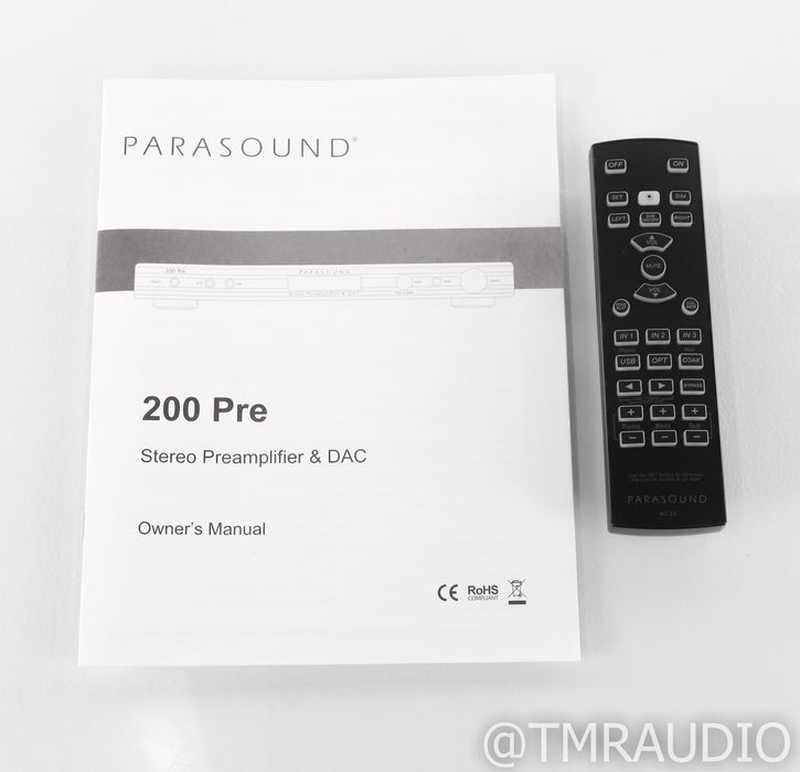 Parasound 200 Pre 2.1 Channel Preamplifier; MM / MC Phono; Remote
