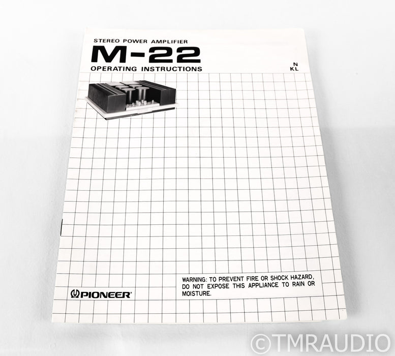 Pioneer M-22 Vintage Stereo Power Amplifier; M22 (1/1)