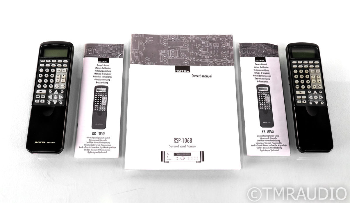 Rotel RSP-1068 7.1 Home Theater Processor; Remote; AS-IS (No output)
