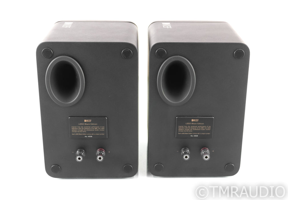 KEF LS50 Black Edition Bookshelf Speakers; All Black Pair; LS-50