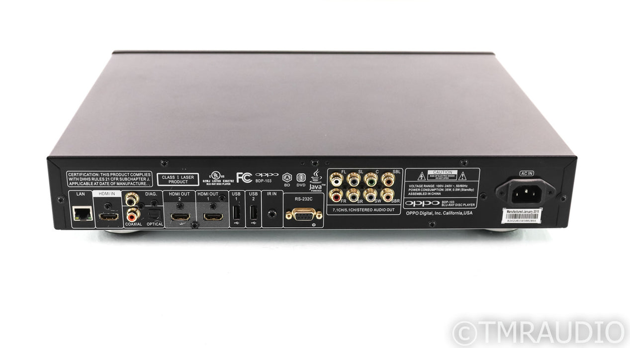 Oppo BDP-103 Universal Blu-Ray Player; BDP103; Remote