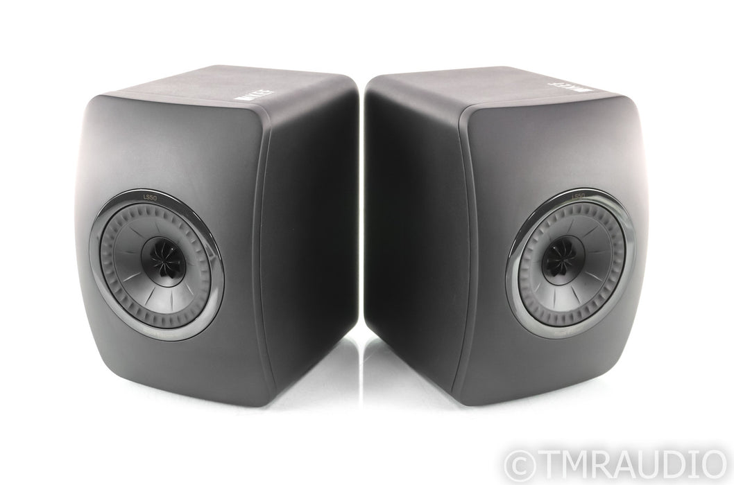 KEF LS50 Black Edition Bookshelf Speakers; All Black Pair; LS-50