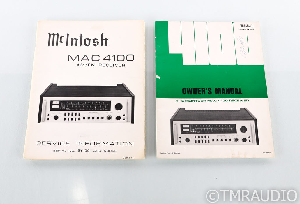 McIntosh MAC 4100 Vintage Stereo Receiver; MAC-4100; Serviced