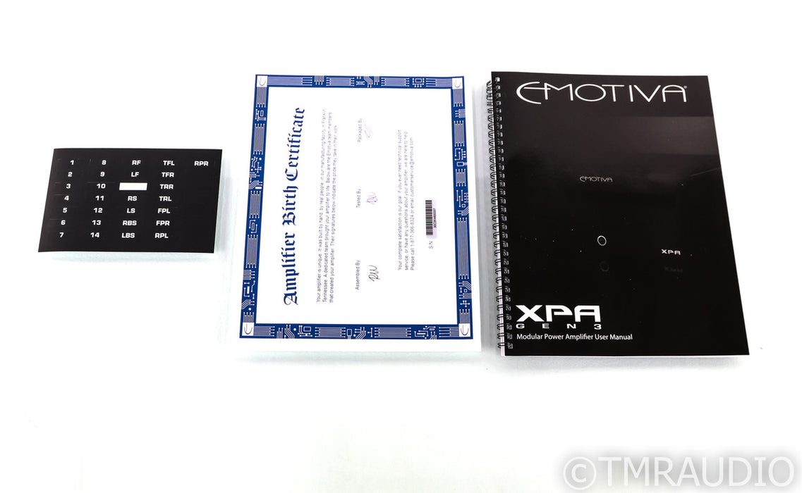 Emotiva XPA-3 Gen3 3 Channel Power Amplifier; XPA3 MkIII