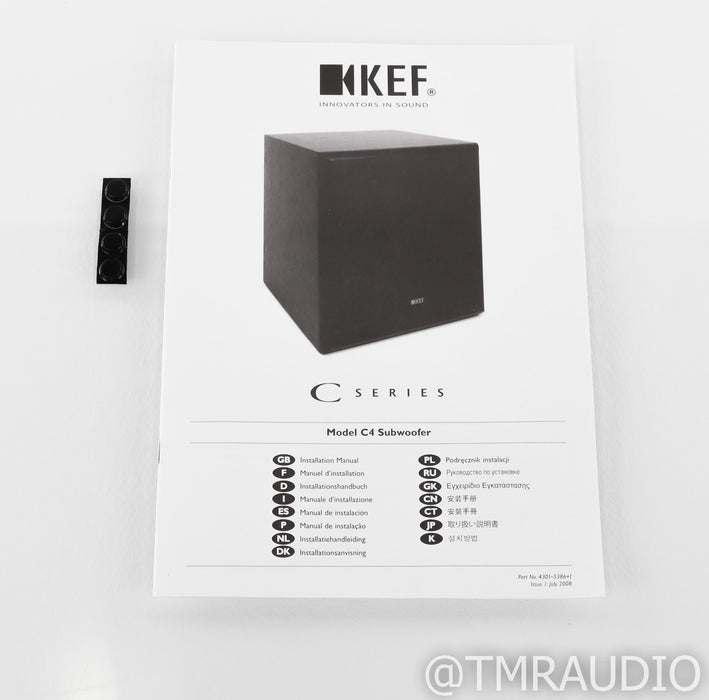 KEF C4 8" Powered Subwoofer; Black Ash; C-4