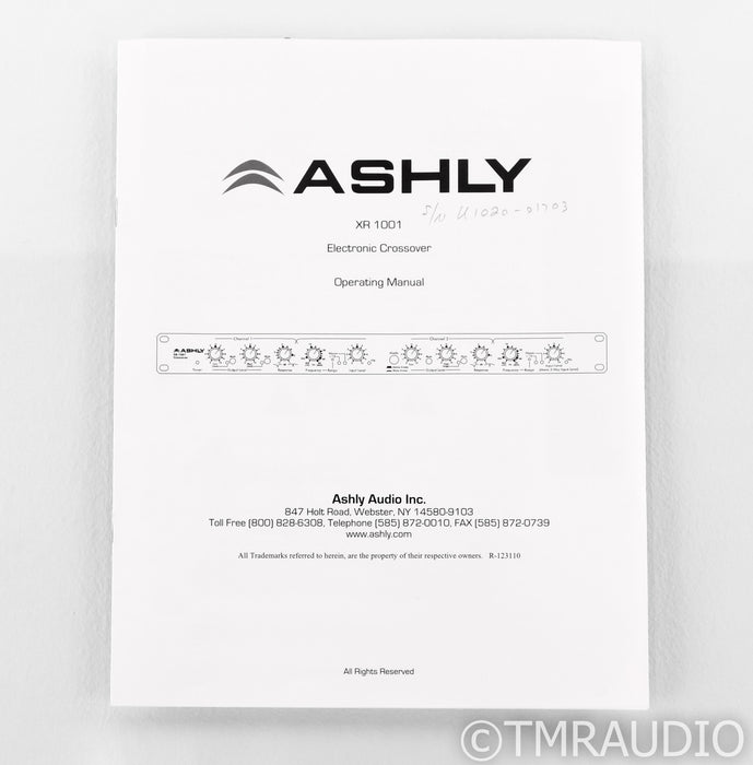 Ashly XR-1001 Stereo 2-Way / Mono 3-Way Crossover; XR1001