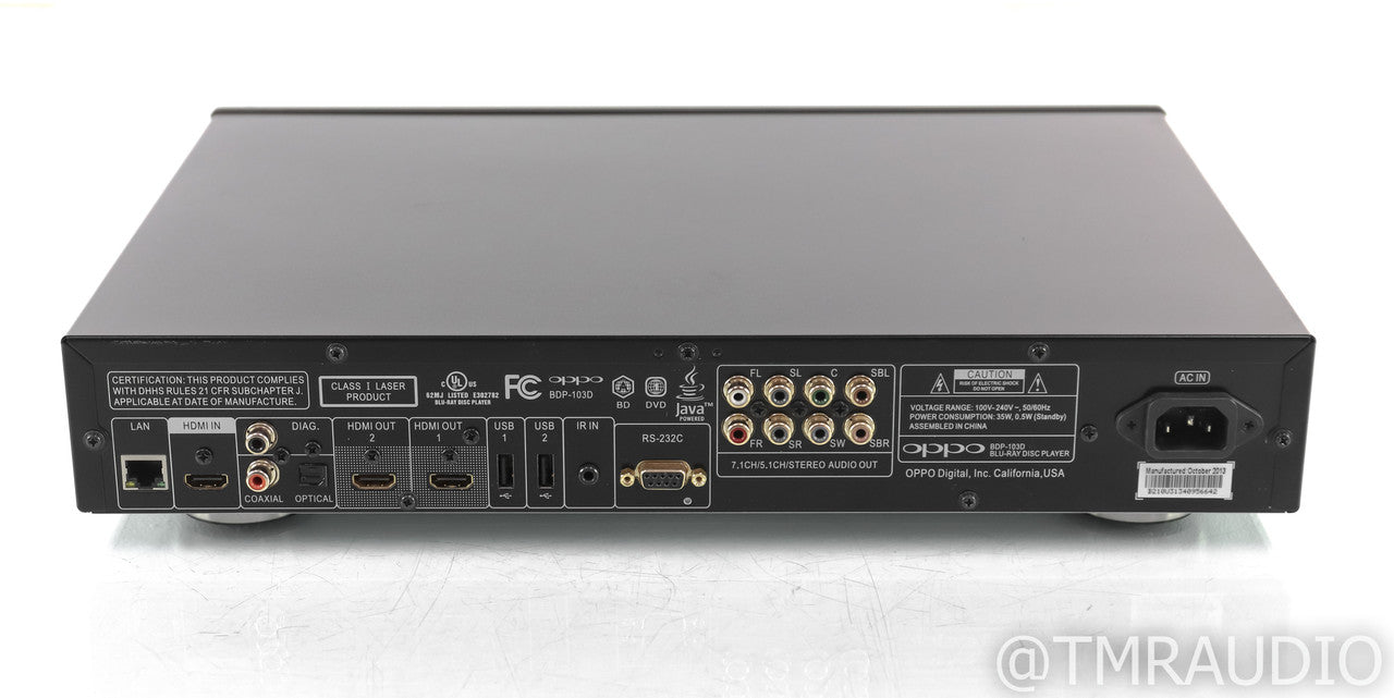 Oppo BDP-103D Universal Blu-Ray Player; BDP103D; Darbee Edition; Remote (1/2)